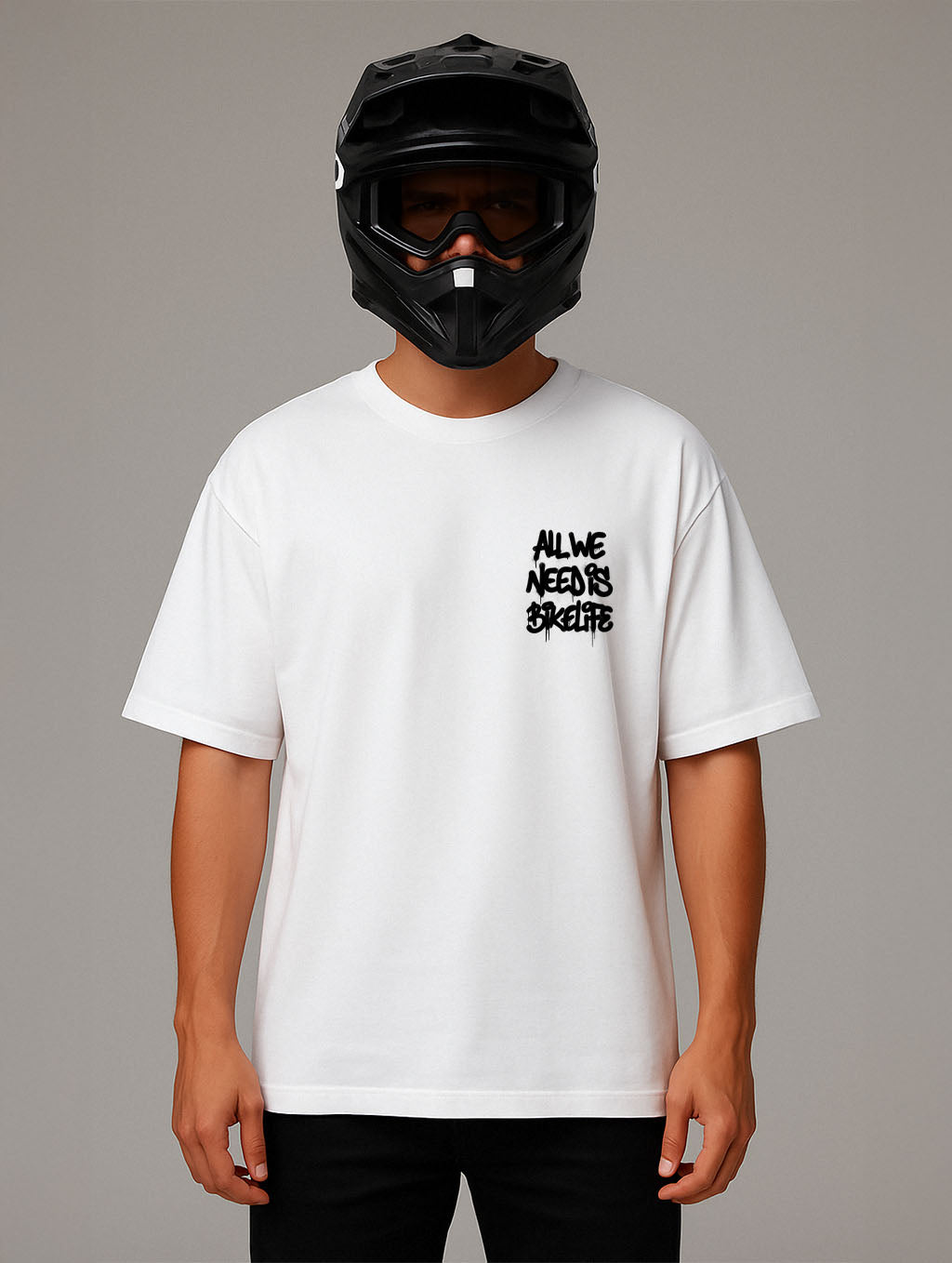 All We Need Is Bikelife Graffiti Oversize Shirt