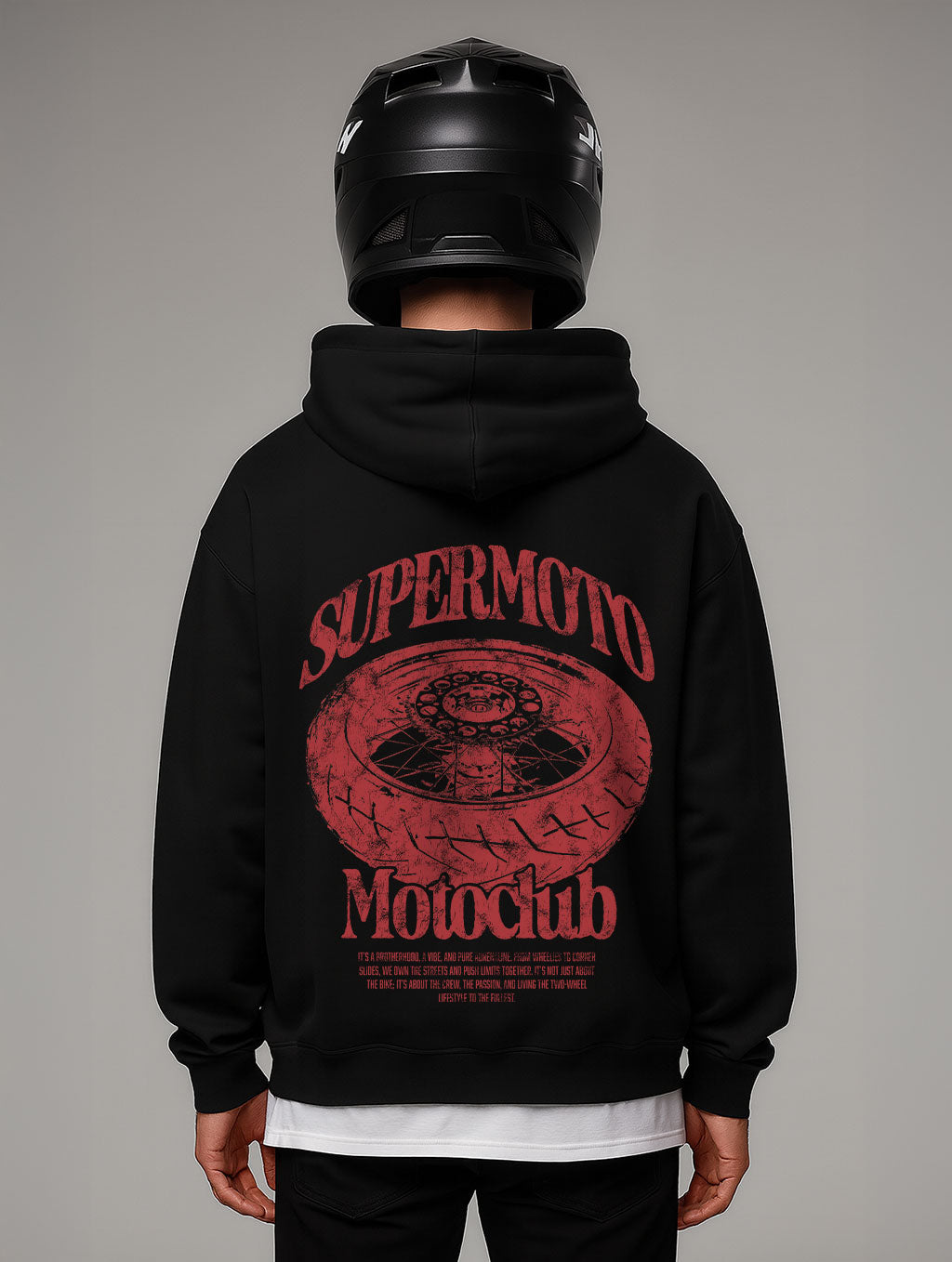 Vintage SMMC Rim Design Oversize Hoodie