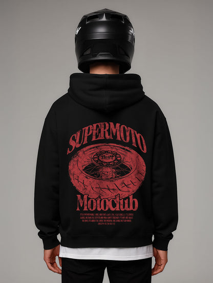 Vintage SMMC Rim Design Oversize Hoodie