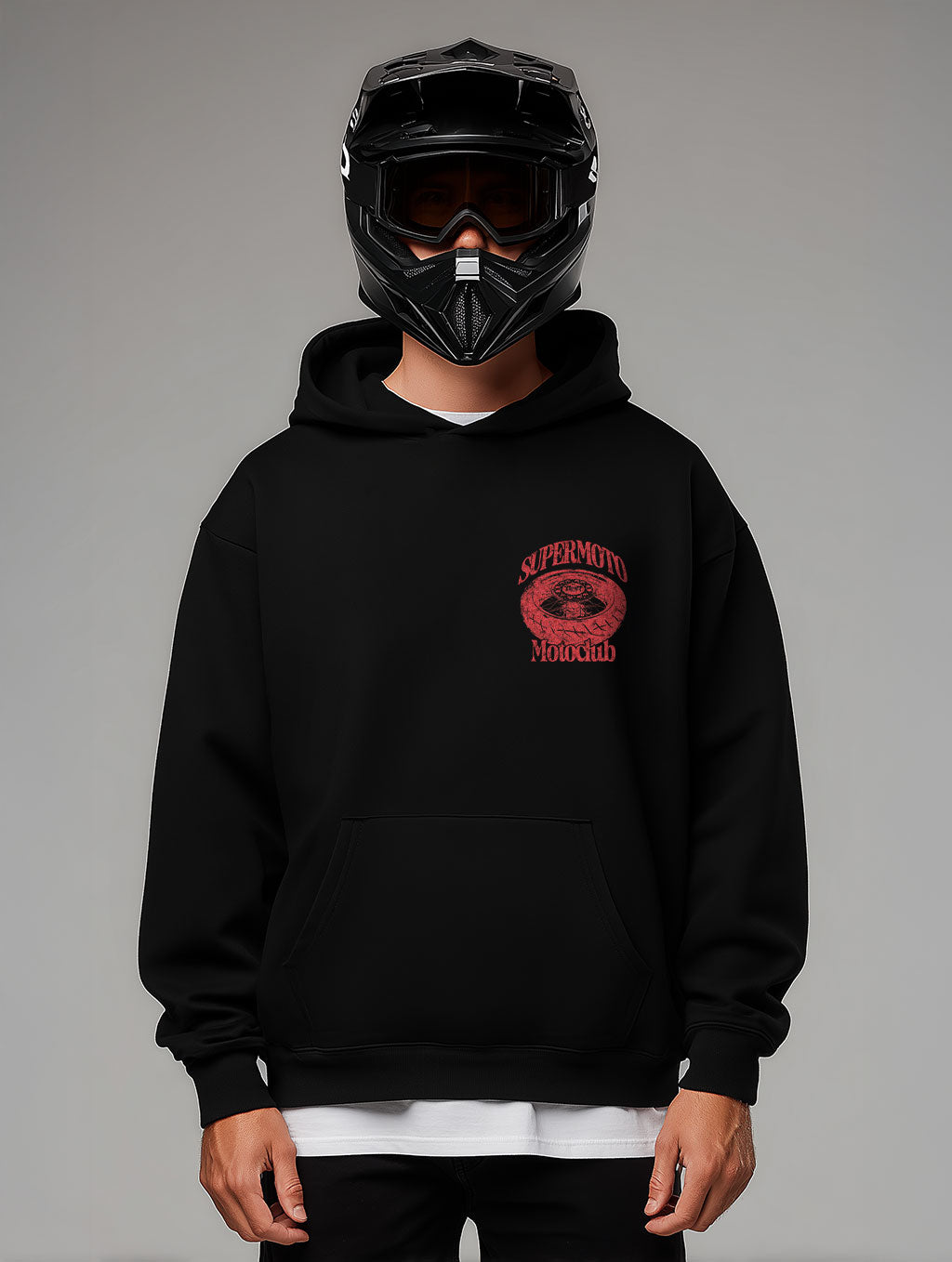 Vintage SMMC Rim Design Oversize Hoodie