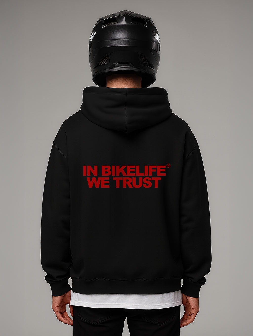 IN BIKELIFE WE TRUST Oversize Fit Hoodie