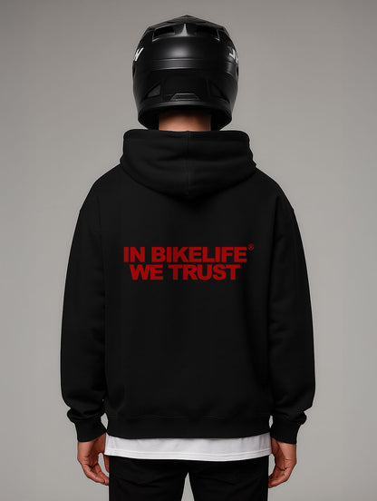 IN BIKELIFE WE TRUST Oversize Fit Hoodie