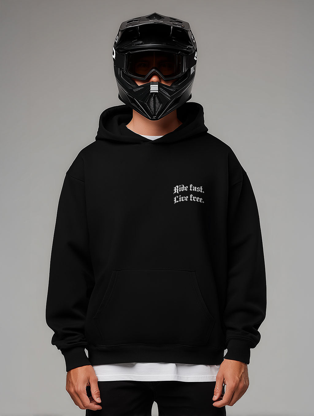 Bikelife Oversize Hoodie Weiß