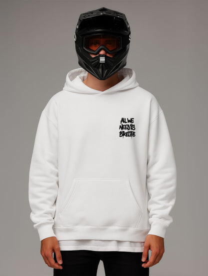 ALL WE NEED IS BIKELIFE GRAFFITI Oversize Fit Hoodie