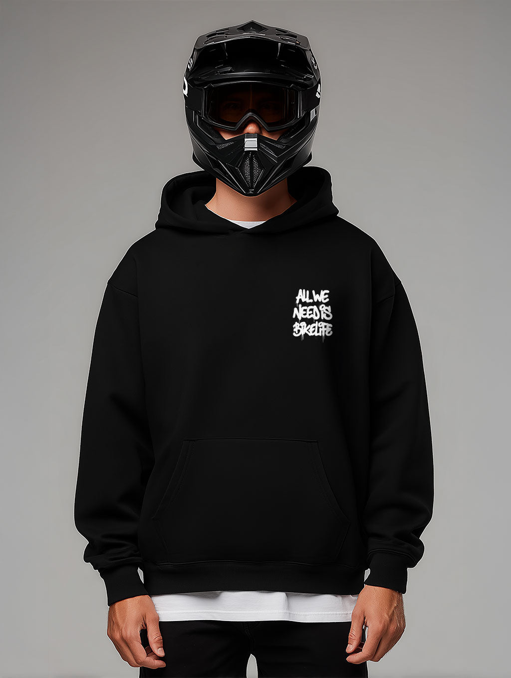 ALL WE NEED IS BIKELIFE GRAFFITI Oversize Fit Hoodie