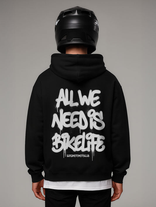 Graffiti Oversize Hoodie All We Need Is Bikelife