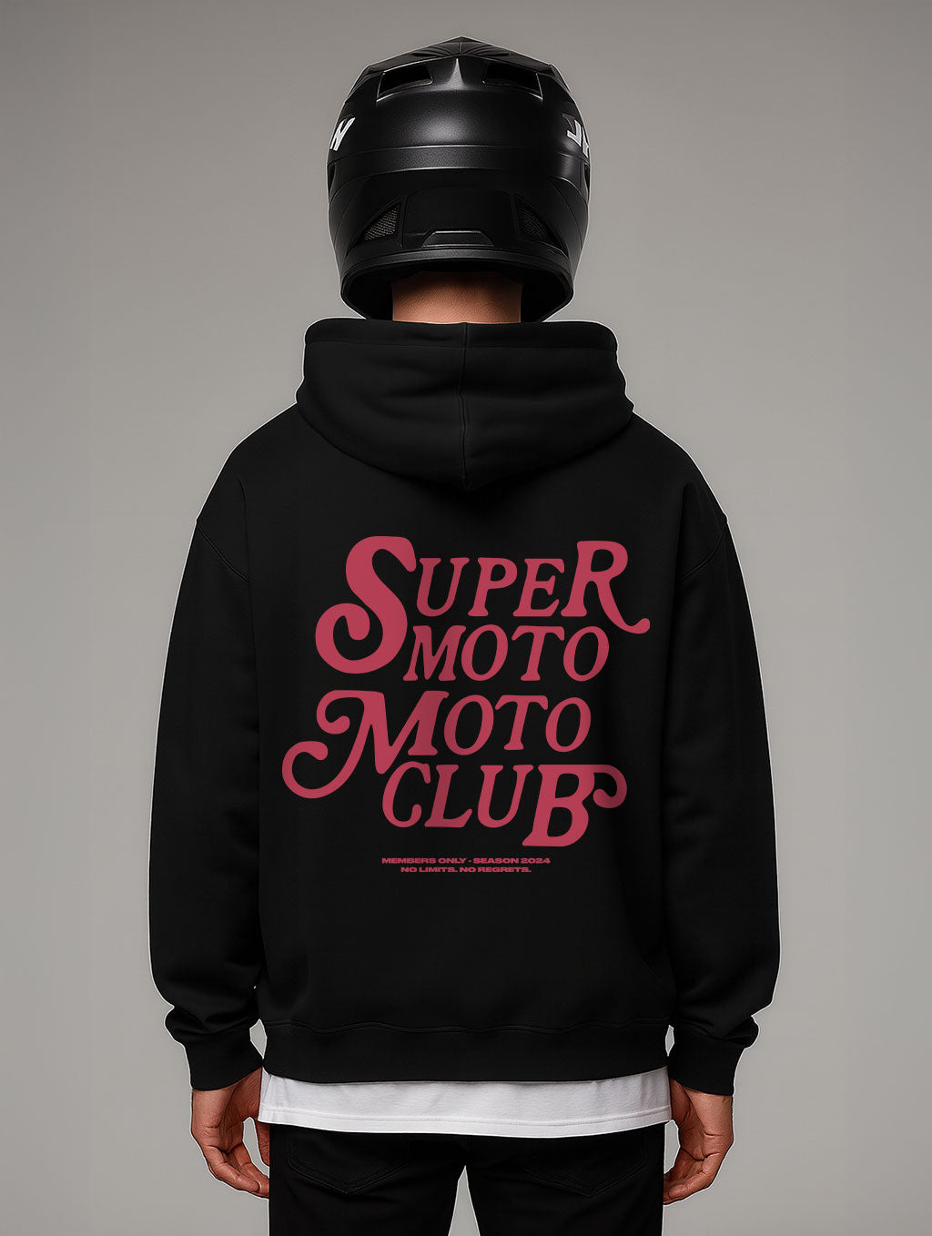 SMMC Pink Vintage Design Oversize Hoodie