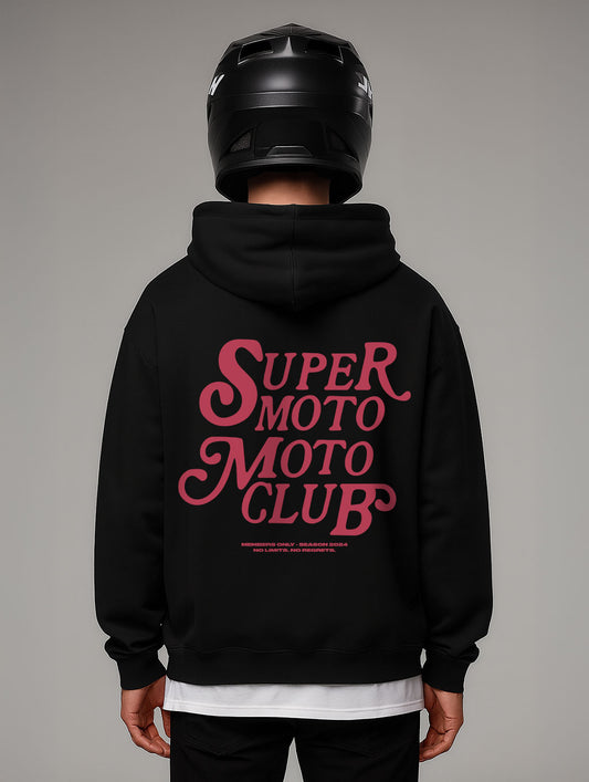 SMMC Pink Vintage Design Oversize Hoodie