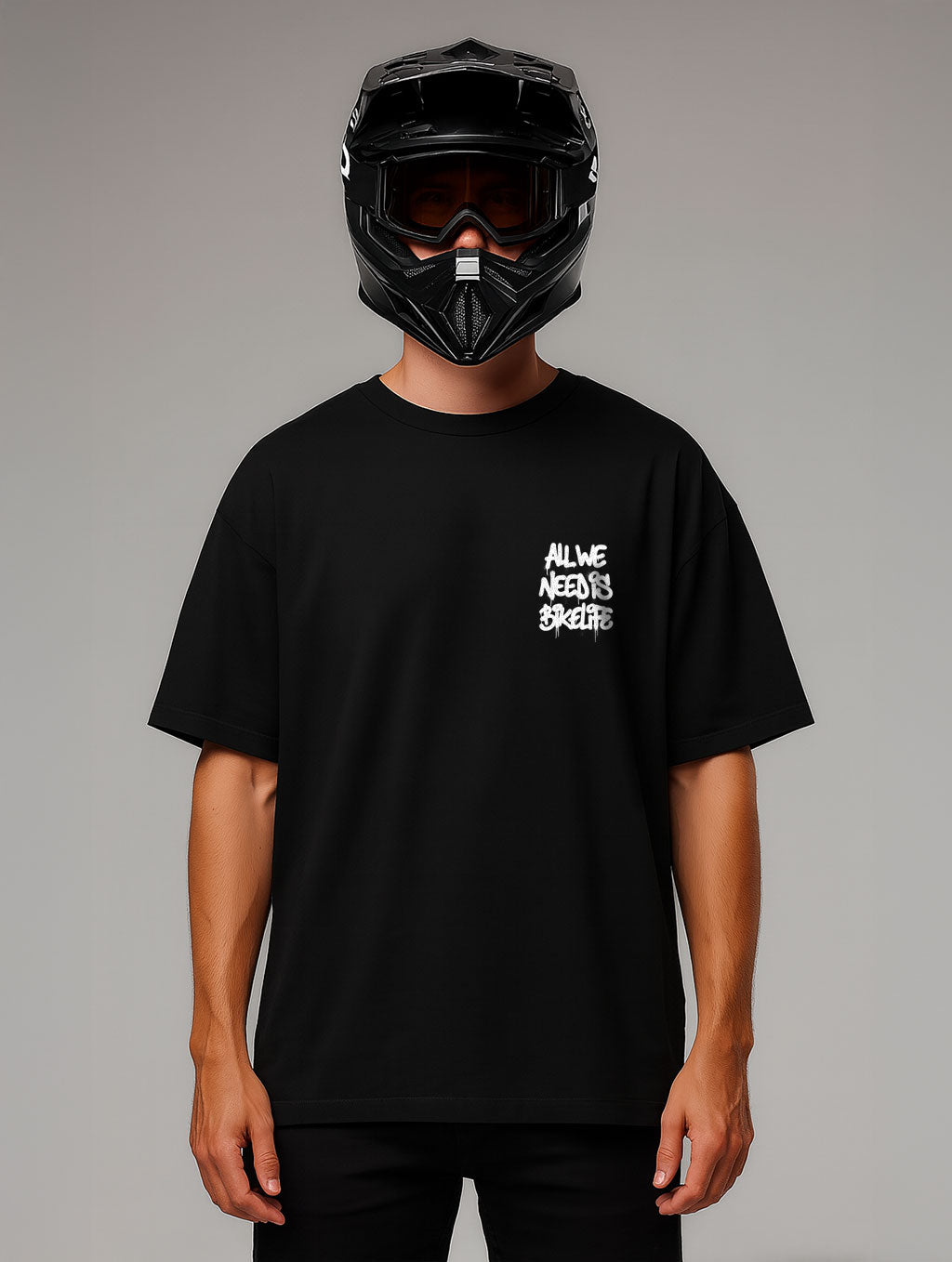 ALL WE NEED IS BIKELIFE GRAFFITI Oversize T-Shirt