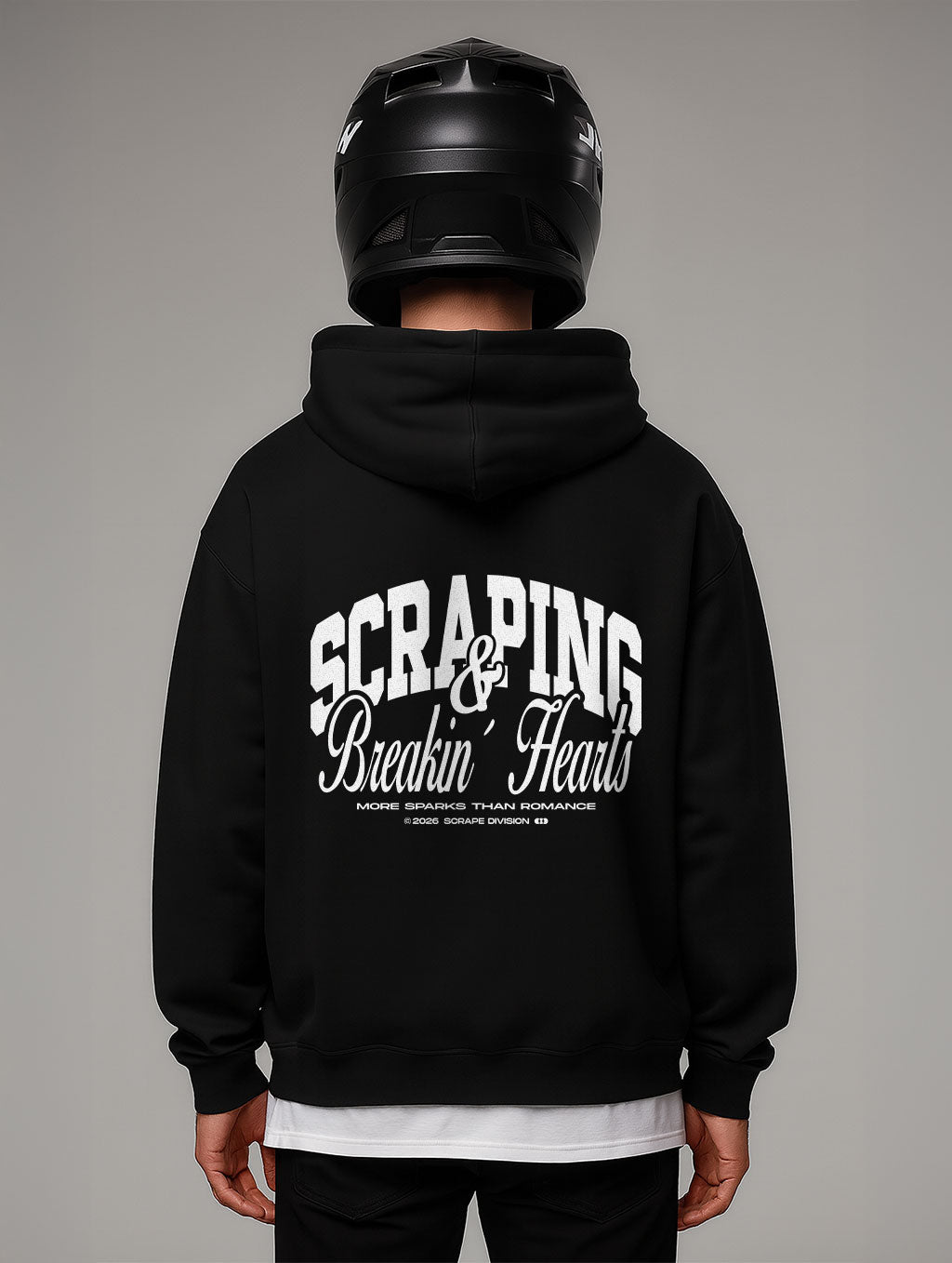 Scraping & Breaking Hearts Oversize Fit Hoodie