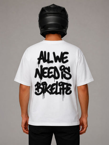 All We Need Is Bikelife Graffiti Oversize Shirt