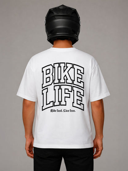 Bikelife Oversize Shirt Weiß / Schwarz