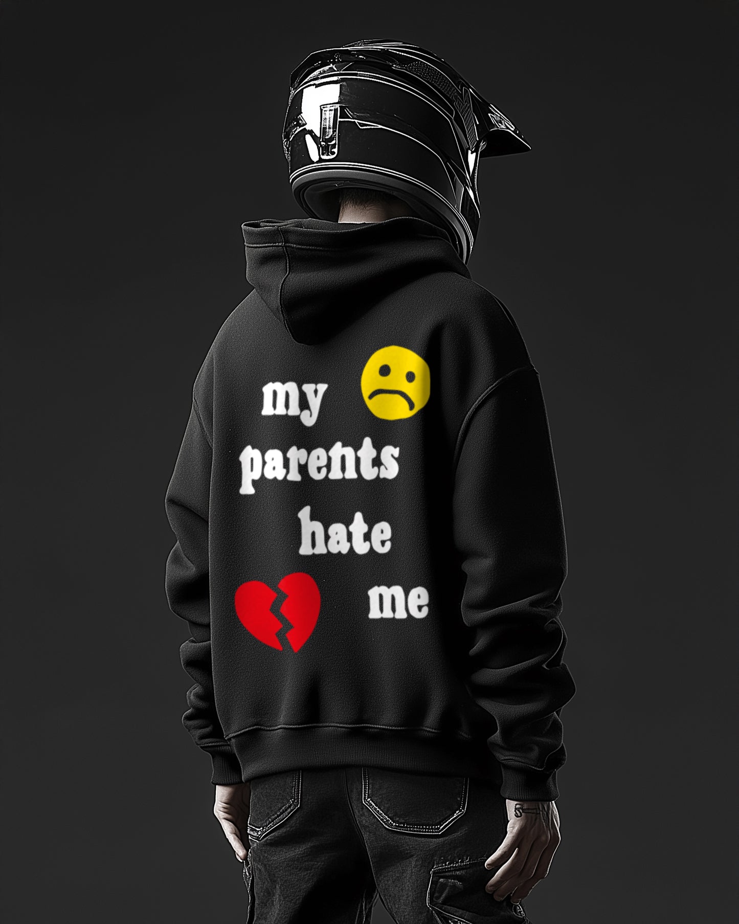 "My parents hate me" oversized hoodie