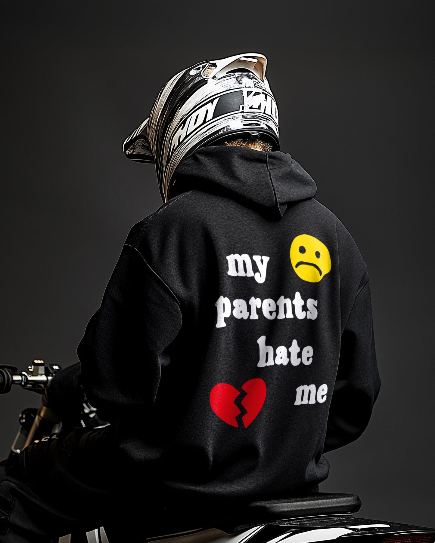 "My parents hate me" oversized hoodie