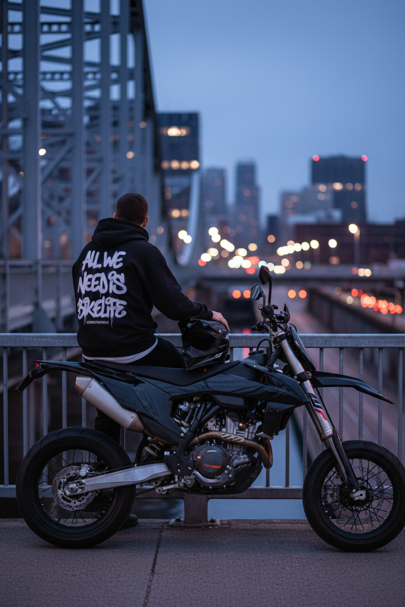 All We Need Is Bikelife Hoodie - Bridge Blue Hour