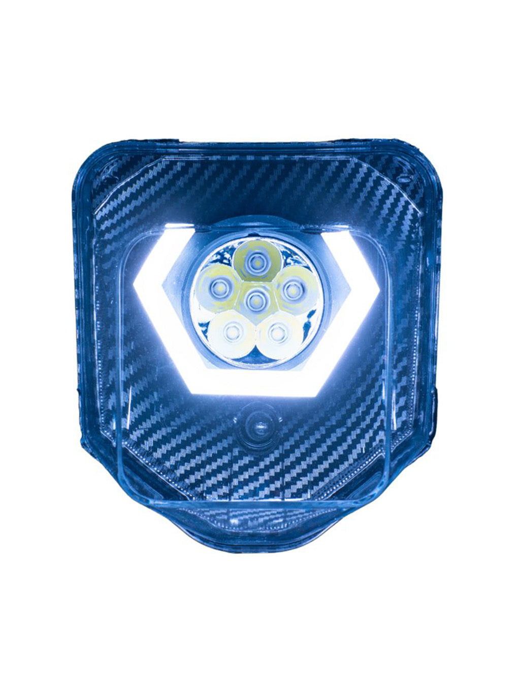 Hexbeam Carbon Scheinwerfer RGB LED für Husqvarna Tuning Licht