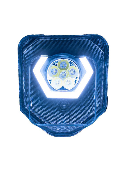 Hexbeam Carbon Scheinwerfer RGB LED für Husqvarna Tuning Licht